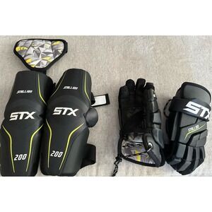 STX Stallion 200 Black Lacrosse Arm Pads (Pair of 2) Size medium